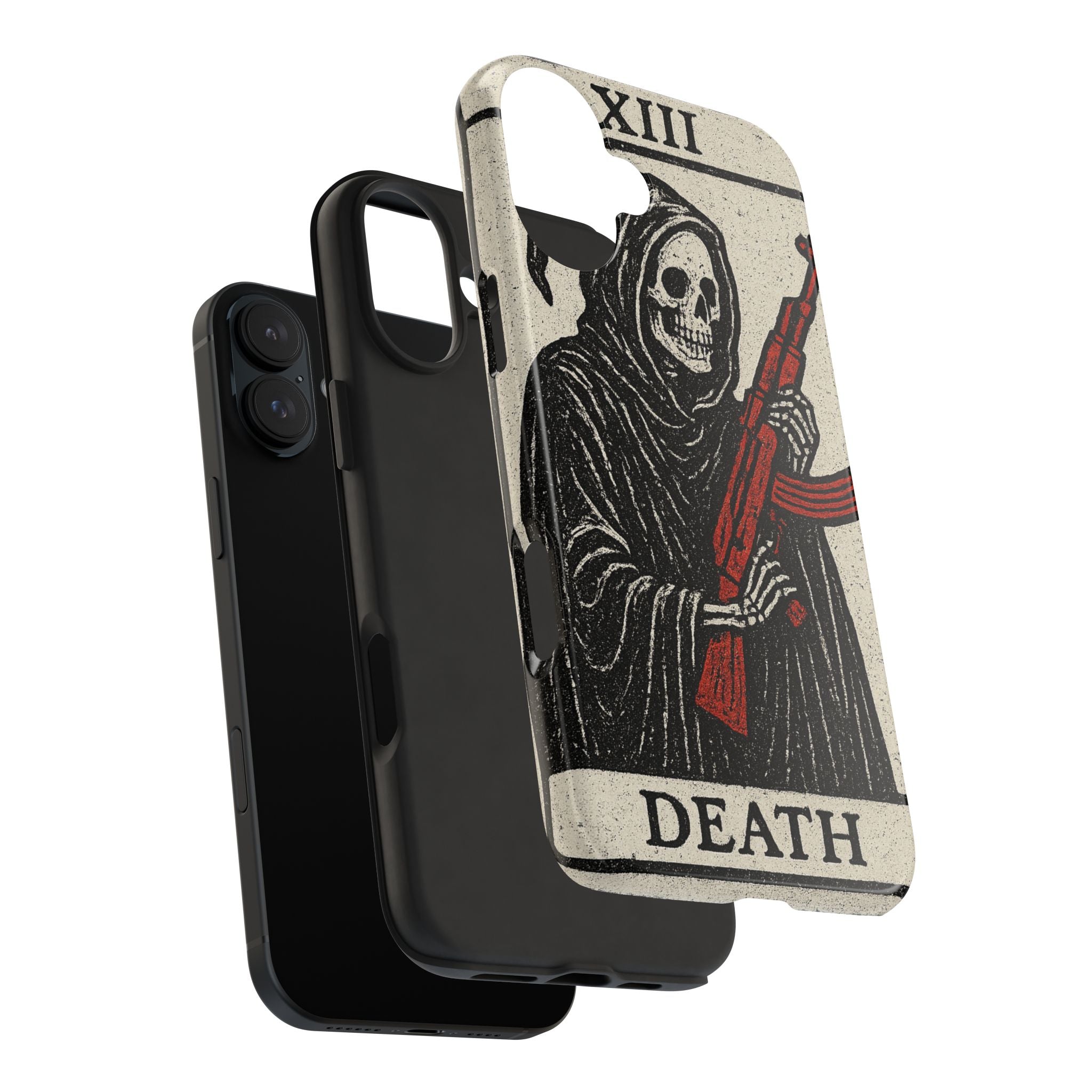 Grim Reaper Phone Case, Tough Phone Case for Gamers, Unique Smartphone Accessories, Halloween Decor, Death-Inspired Gift