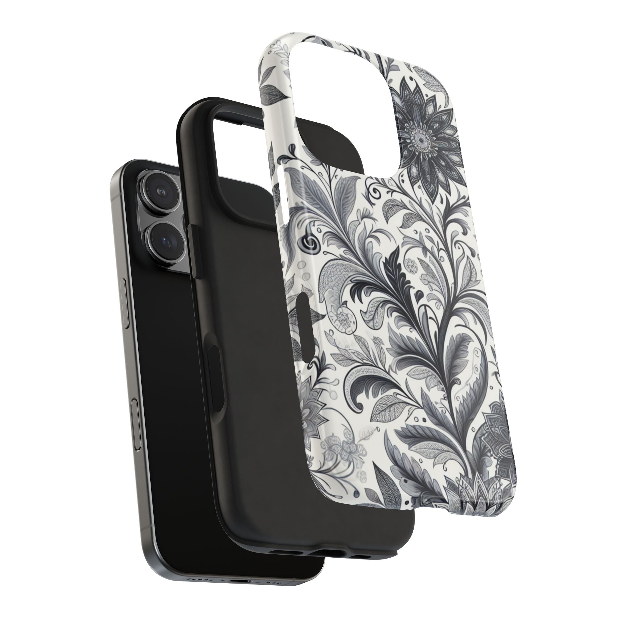 Floral Tough Phone Cases, Durable Phone Cover, Stylish Floral Design, Gift for Her, Trendy Tech Accessories, Birthday Present