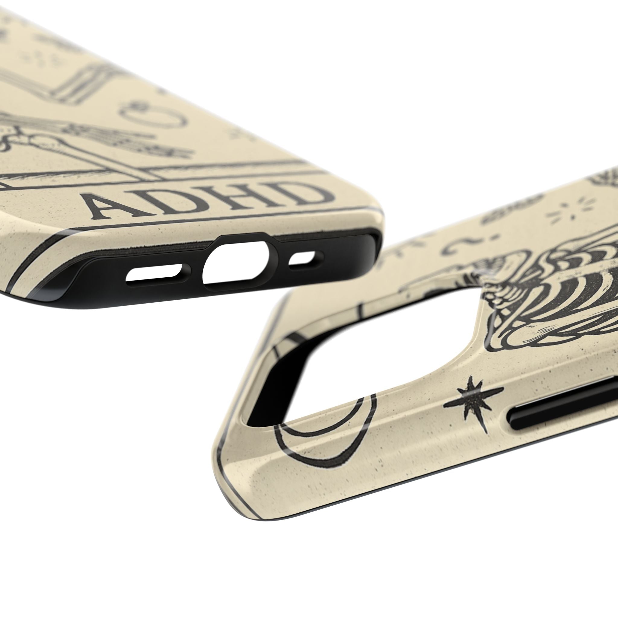 Skeleton ADHD Phone Cases, Unique Phone Cover, Funny ADHD Gift, Quirky Skeleton Design, Cool Accessories for Everyone