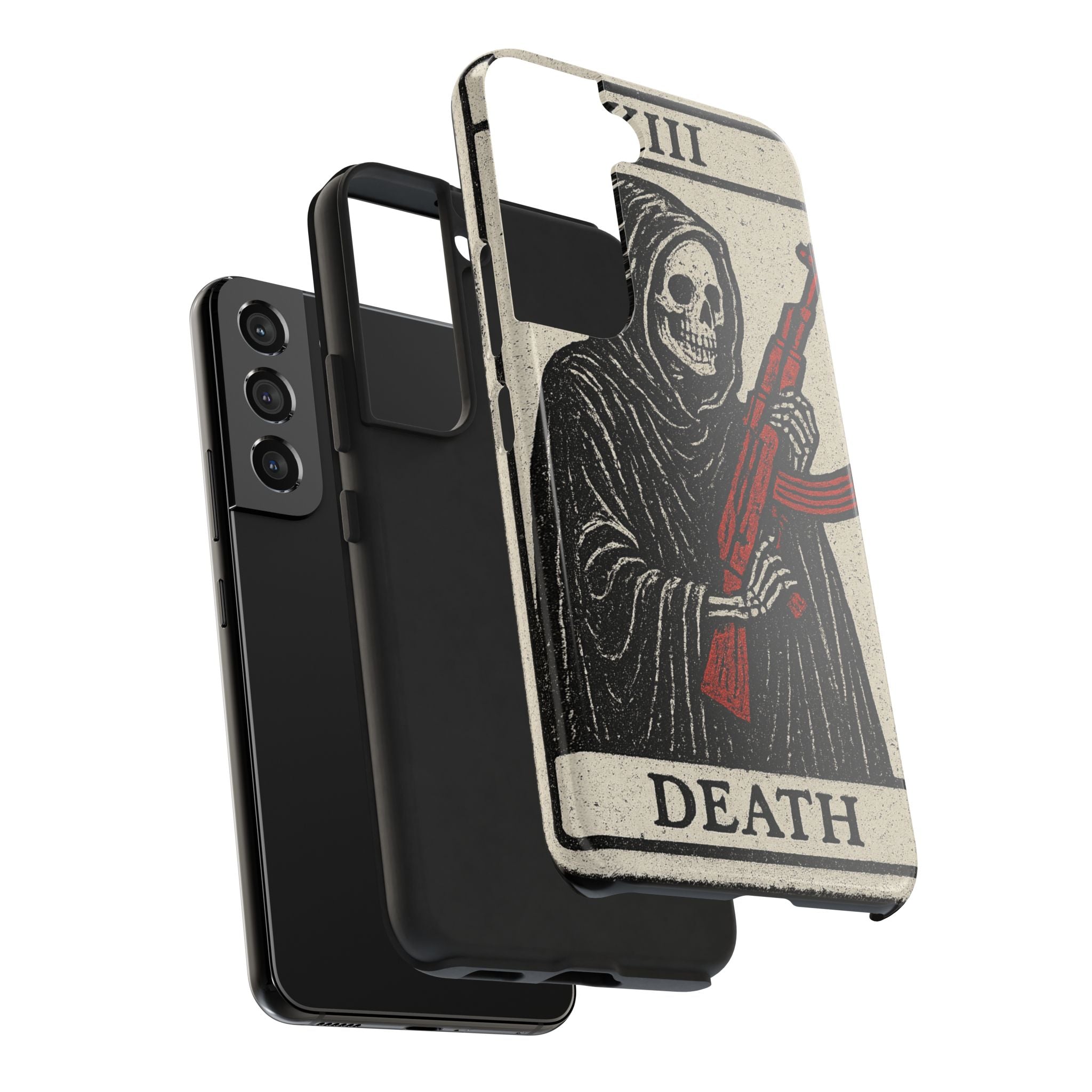 Grim Reaper Phone Case, Tough Phone Case for Gamers, Unique Smartphone Accessories, Halloween Decor, Death-Inspired Gift