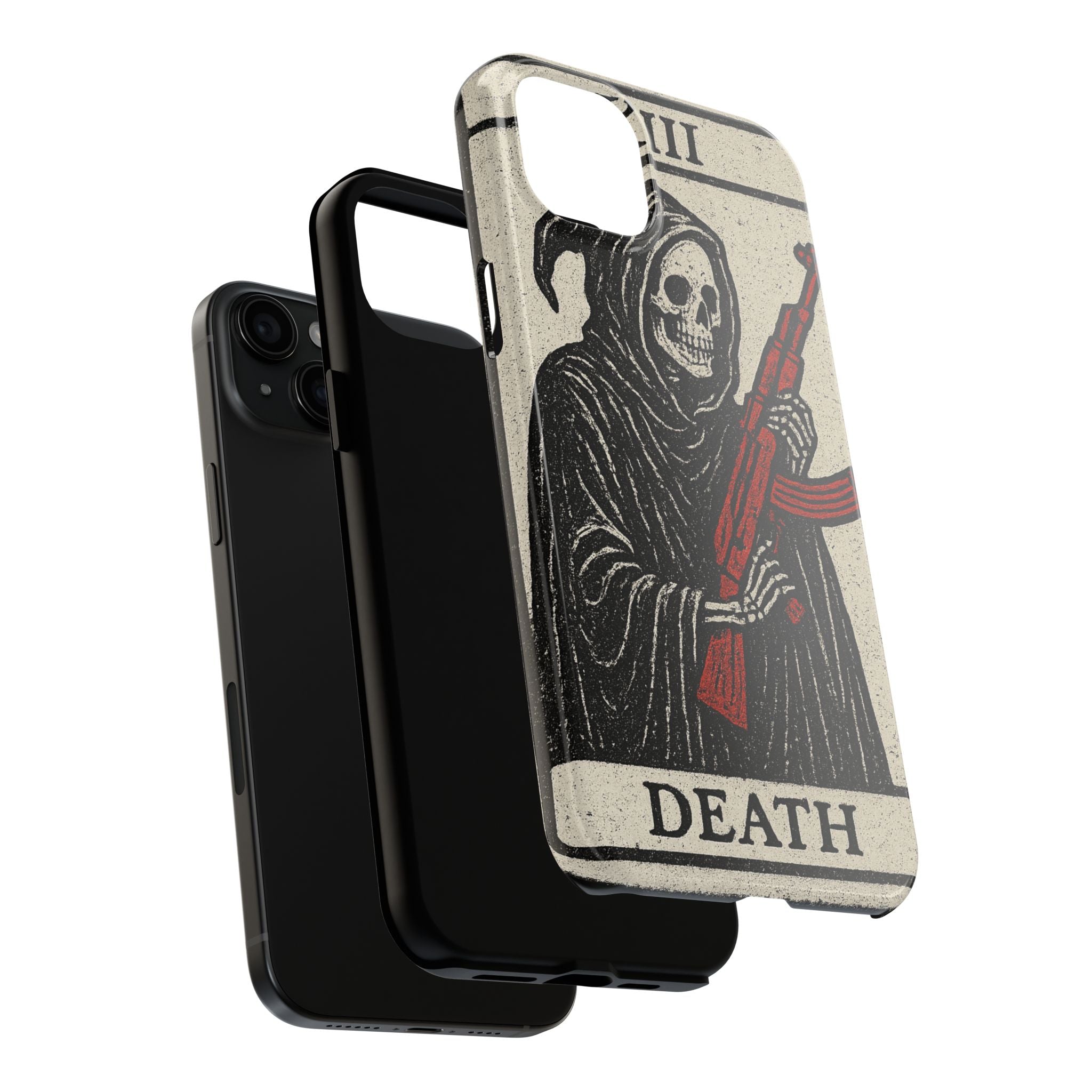 Grim Reaper Phone Case, Tough Phone Case for Gamers, Unique Smartphone Accessories, Halloween Decor, Death-Inspired Gift