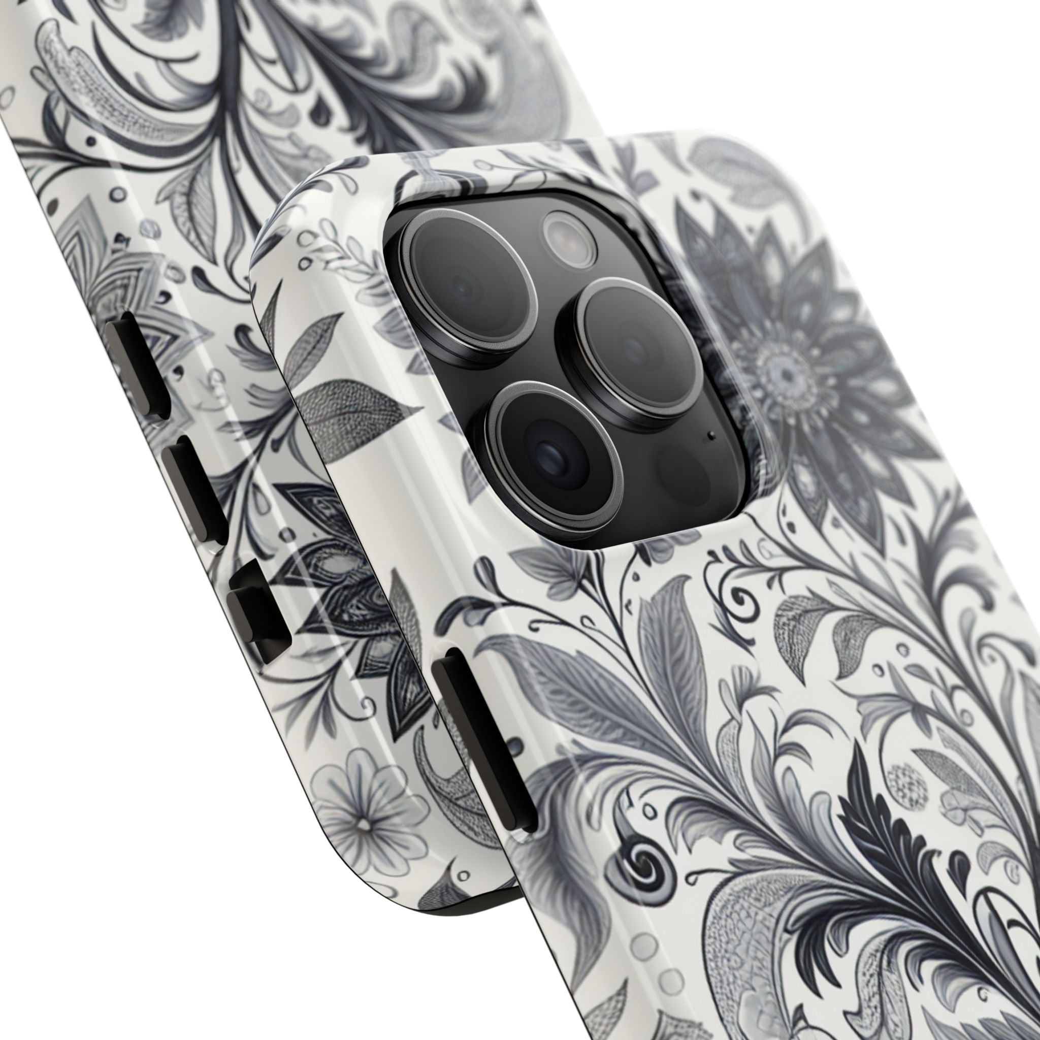 Floral Tough Phone Cases, Durable Phone Cover, Stylish Floral Design, Gift for Her, Trendy Tech Accessories, Birthday Present