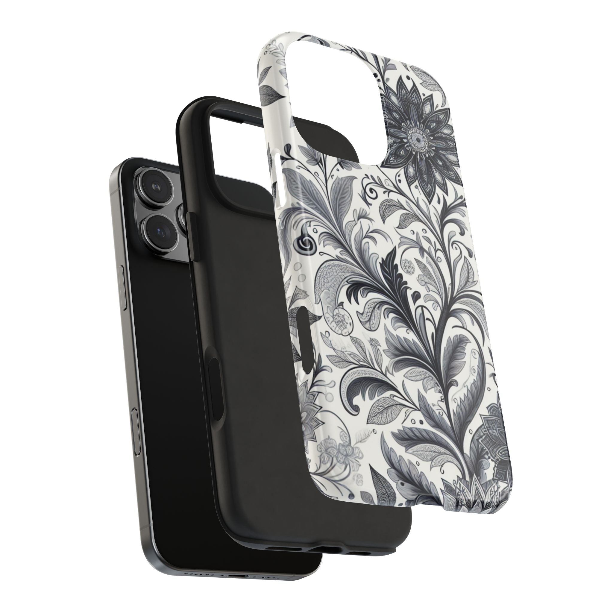 Floral Tough Phone Cases, Durable Phone Cover, Stylish Floral Design, Gift for Her, Trendy Tech Accessories, Birthday Present
