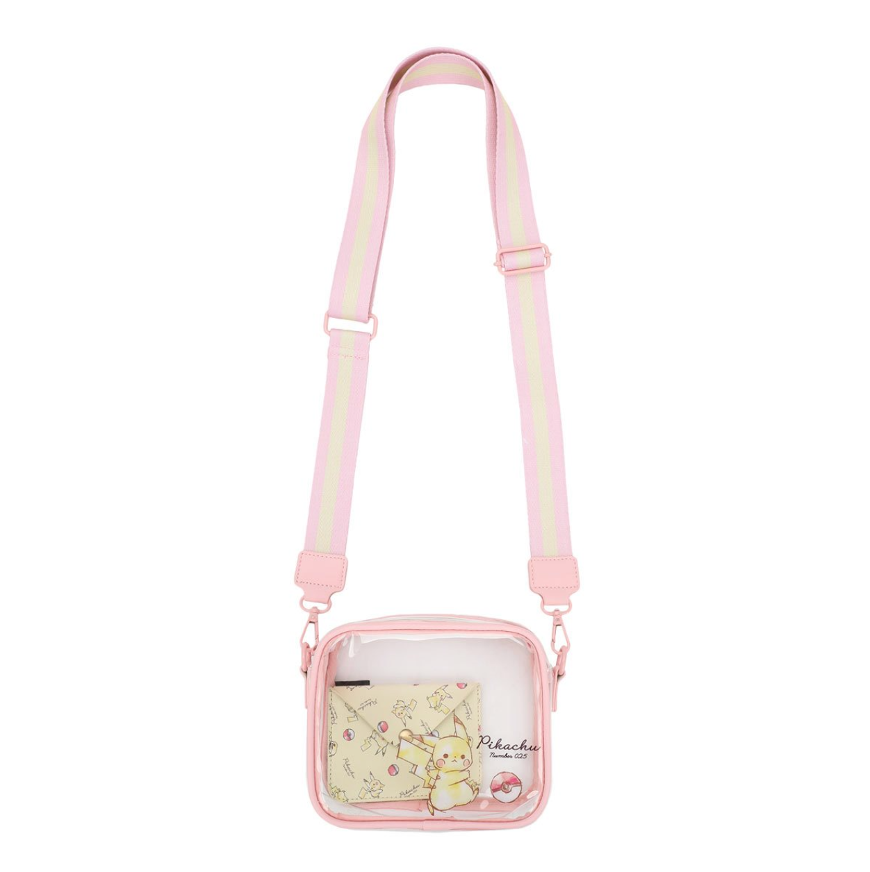 Pokémon Pikachu Number 025 Clear Crossbody Bag and Wallet